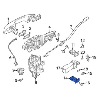 Volvo OE - Rear Left Upper Door Hinge