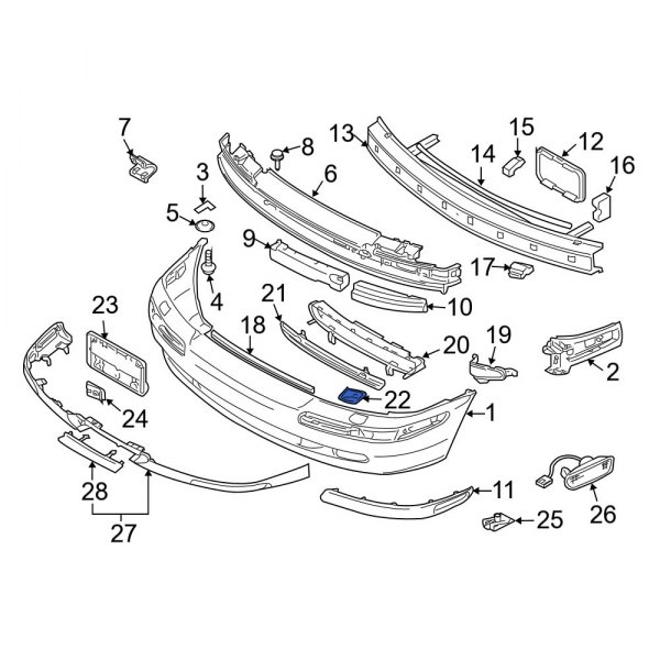 Bumper Cover Spacer Panel Grommet