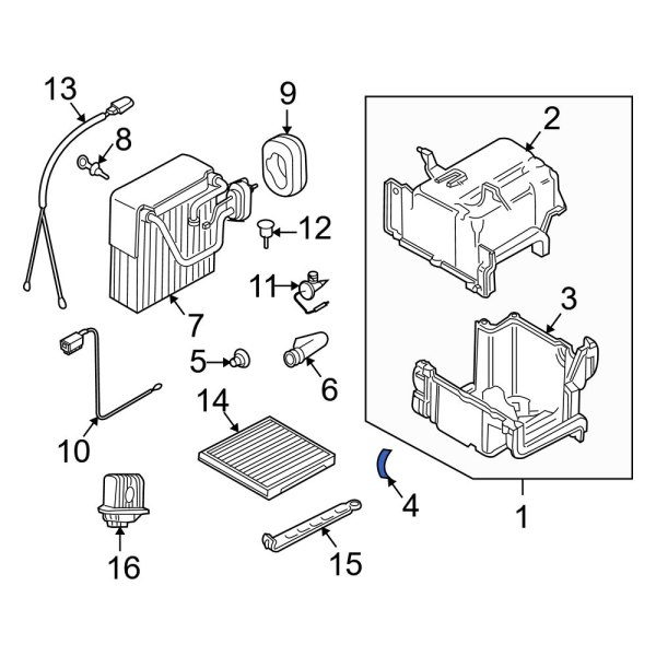 A/C Evaporator Core Case Clip