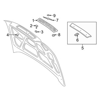 Volvo OE - Hood & Grille - Grille & Components (1.9L)