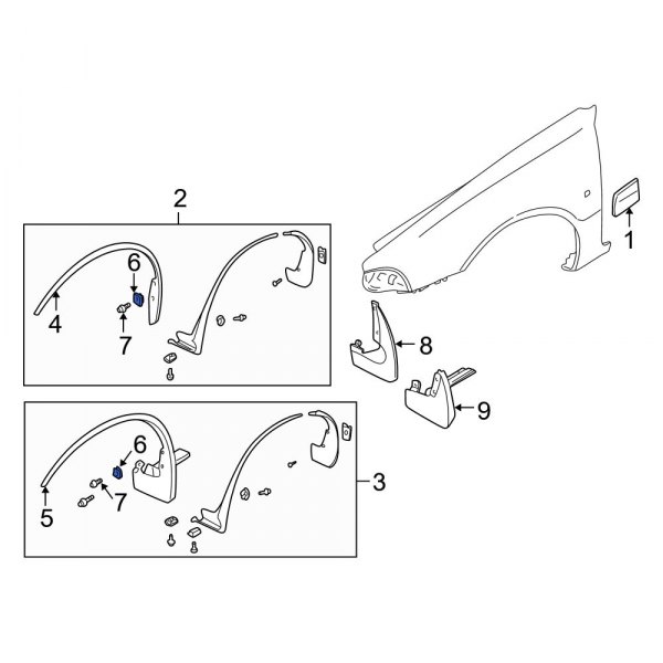 Wheel Arch Flare Nut