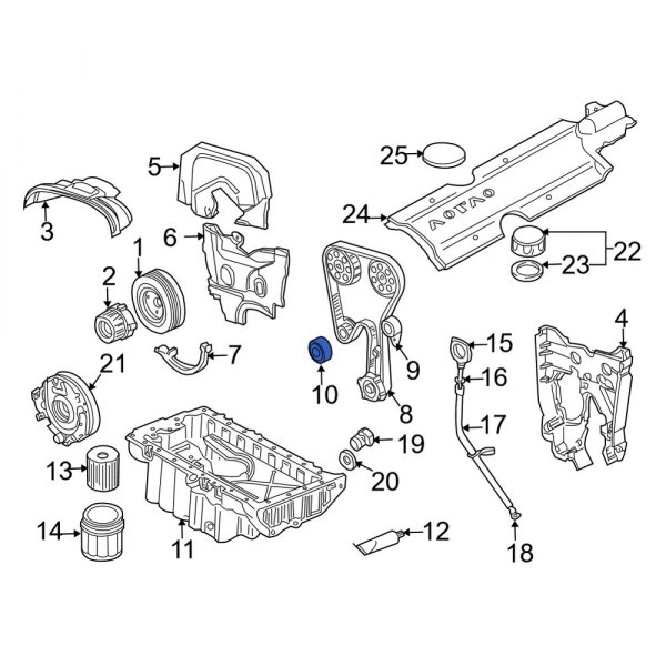 Engine Timing Belt Tensioner Pulley