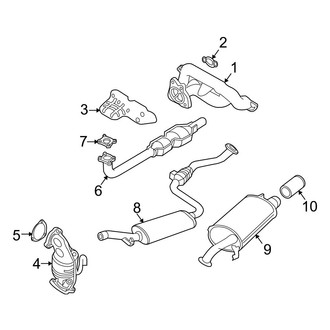 Volvo OE - Exhaust System - Exhaust Components (Base 1.9L Gas)