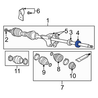 Volvo OE - Front Right CV Axle Shaft Carrier Bearing Retaining Ring