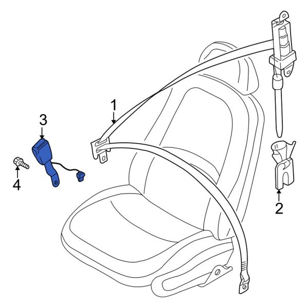 Seat Belt Receptacle