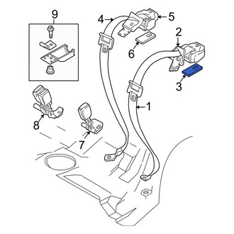 Volvo OE - Left Seat Belt Lap and Shoulder Belt Insulator
