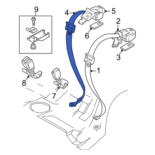 Seat Belt Lap and Shoulder Belt