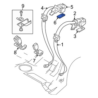 Volvo OE - Left Seat Belt Lap and Shoulder Belt Insulator