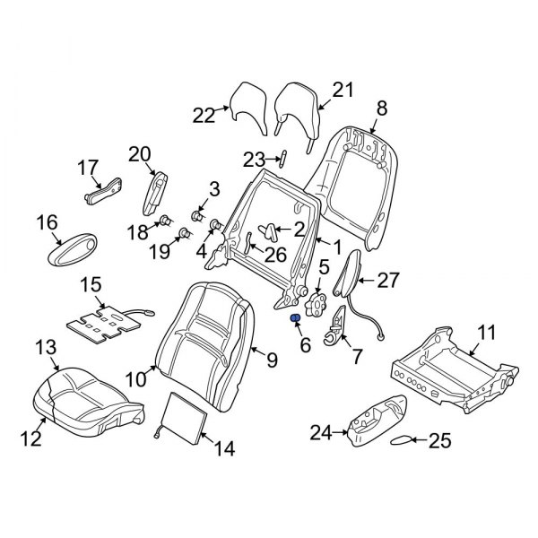 Seat Back Recliner Adjustment Handle