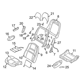 Volvo OE - Seats & Tracks - Front Seat Components (Manual Seats), (1.9L)
