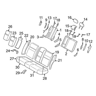 Volvo OE - Seats & Tracks - Rear Seat Components (Base)
