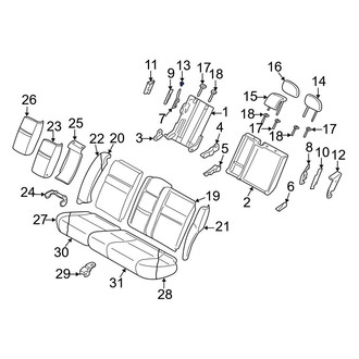 Volvo OE - Rear Folding Seat Latch Release Handle