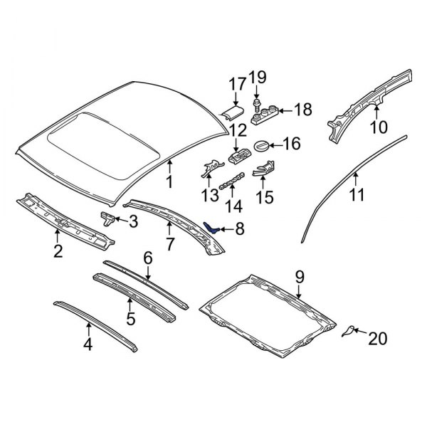 Roof Bow Bracket