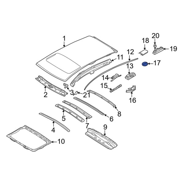 Roof Drip Molding Grommet