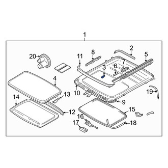 Volvo OE - Sunroof Seal Clip
