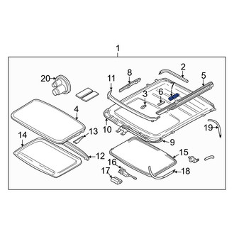Volvo OE - Left Sunroof Guide Rail Bracket