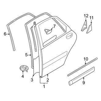 Volvo OE - Rear Door - Door & Components (1.9L)