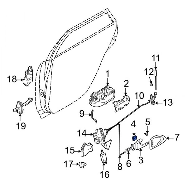 Interior Door Handle Nut