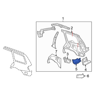 Volvo OE - Left Upper Quarter Panel Filler Panel Bracket