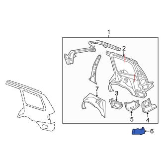 Volvo OE - Left Lower Quarter Panel Filler Panel Bracket