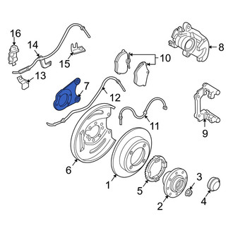 Volvo OE - Left Brake Dust Shield Bracket