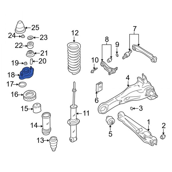 Volvo OE 30616824 - Front Suspension Strut Mount