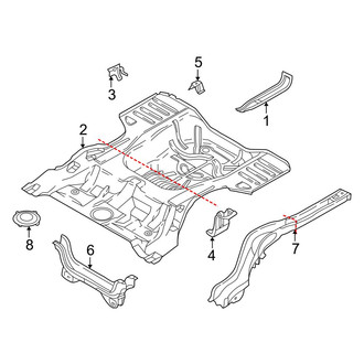Volvo OE - Rear Body & Floor - Floor & Rails (1.9L)