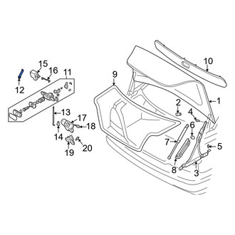 Volvo OE - Deck Lid Lock Bracket