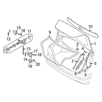 Volvo OE - Deck Lid Lock Bracket