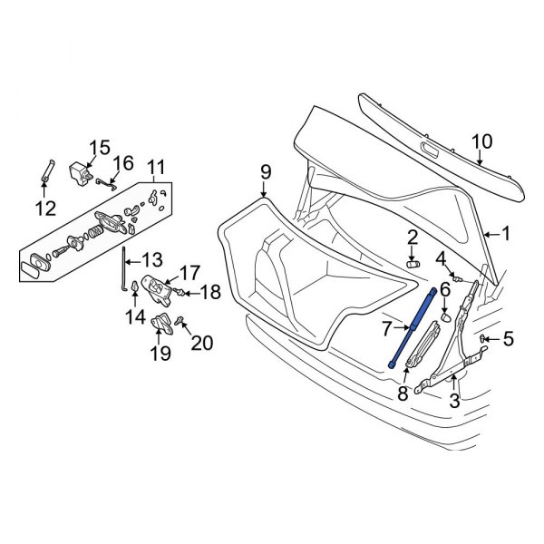 Trunk Lid Lift Support