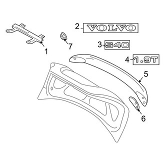 Volvo OE - Trunk Lid - Exterior Trim (Base)