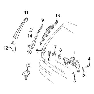 Volvo OE - Lift Gate - Wiper & Washer Components (Base 1.9L Gas)
