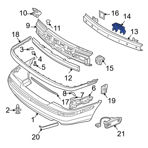 Bumper Cover Reinforcement Bracket