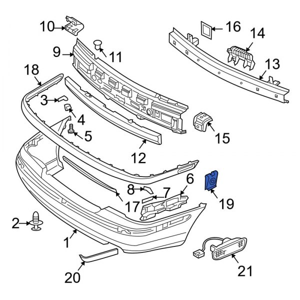 Bumper Impact Strip Clip