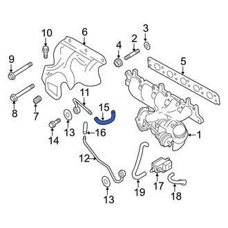Volvo OE - Upper Turbocharger Coolant Line