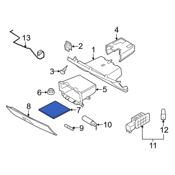 Glove Box Mat