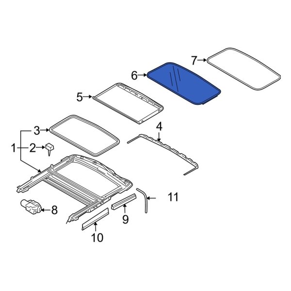 Sunroof Glass