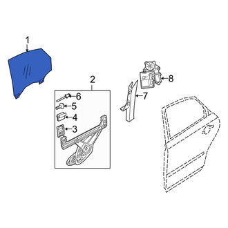 Volvo OE - Front Left Door Glass