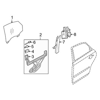 Volvo OE - Rear Door - Glass & Hardware
