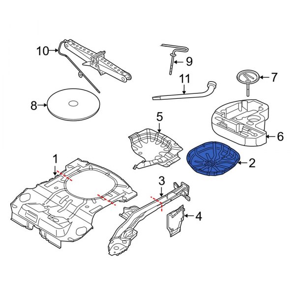 Spare Tire Compartment