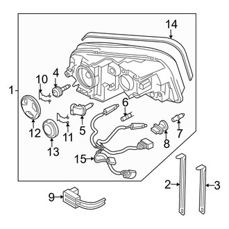 Volvo OE - Front Lamps - Headlamp Components (W/O Xenon)