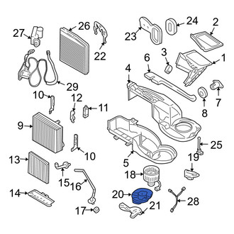 Volvo OE - Inner HVAC Blower Motor Cover