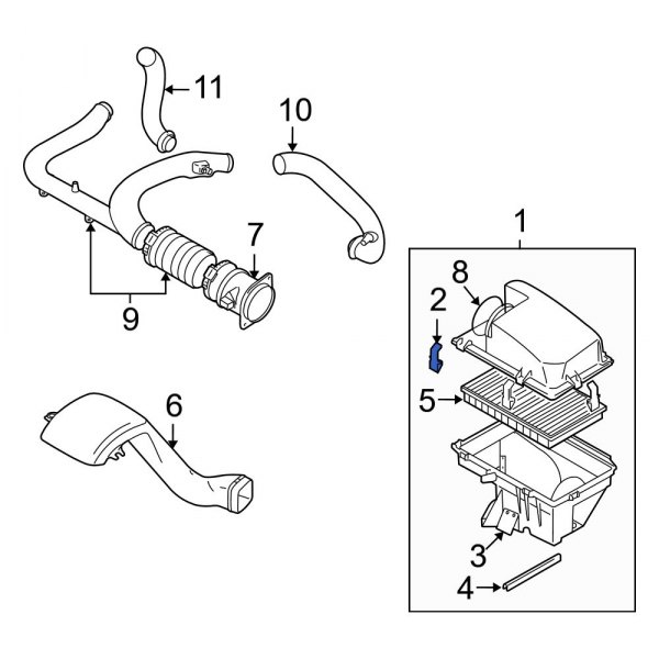 Air Filter Housing Lid Clip