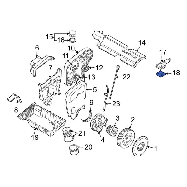 Volvo OE 30731212 - Engine Variable Valve Timing (VVT) Solenoid Seal