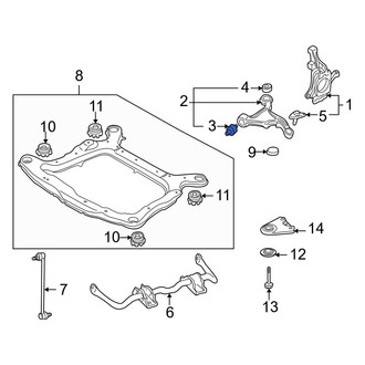 Volvo OE - Rear Left Lower Forward Suspension Control Arm
