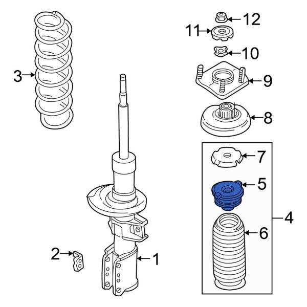 Volvo OE 31277953 Front Coil Spring Damper