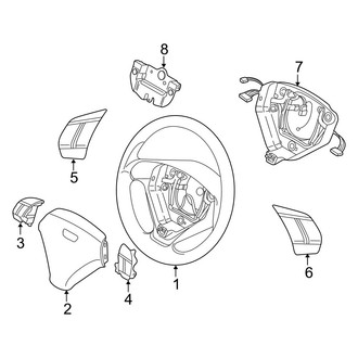 Volvo OE - Steering Wheel & Trim (3-Spoke, w/o Executive Package, w/o Road & Traffic)