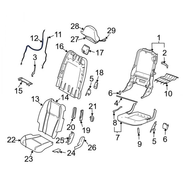 Folding Seat Release Cable