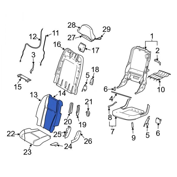 Seat Back Cushion Cover