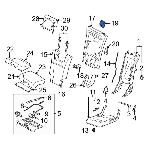 Seat Back Recliner Adjustment Handle